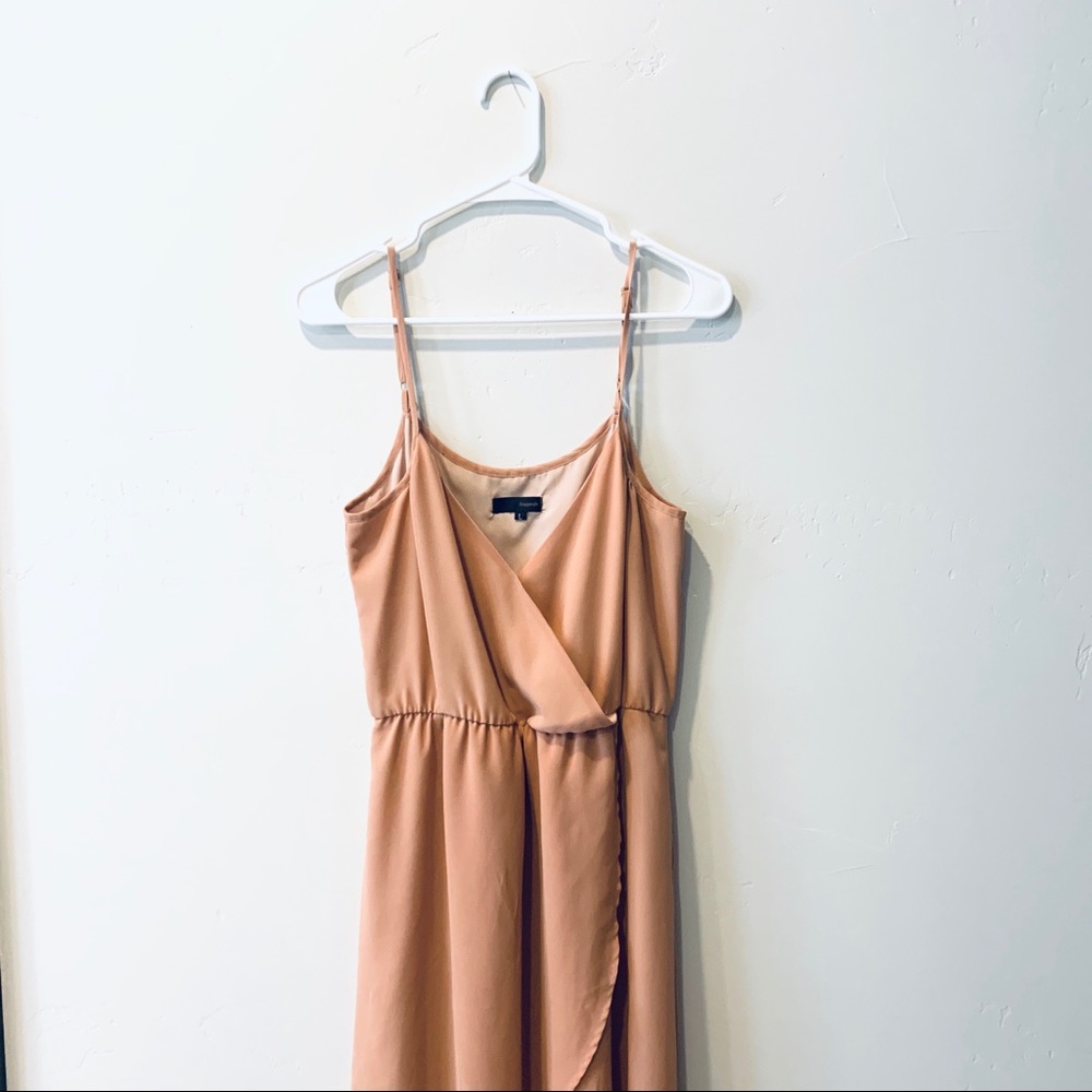 Lovposh Women’s nude asymmetrical dress